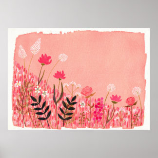 Poster Pintura em Forma de Aquarela Cor de Água