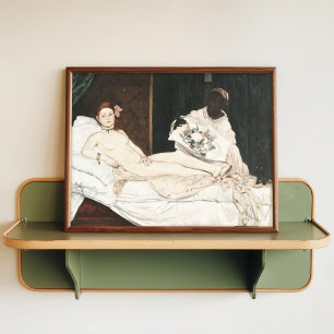 Poster Pintura em francês clássica contra olimpia Edouard