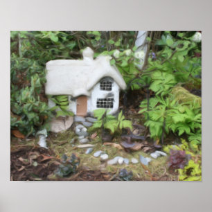 Póster Pintura em Gouache do Jardim Flor