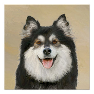 Póster Pintura em Lapfund Finlandês - Arte Cachorra Orig
