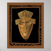 Pintura em máscara africana por Chariklia Zarris