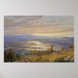 Poster Pintura em Sunset de Praia