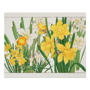 Póster Pintura em Xilogravura de Narciso, Tanigami Kônan,