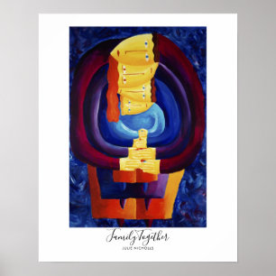 Poster Pintura Família Juntos