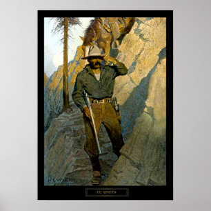 Poster Pintura histórica de NC Wyeth "O Xerife"