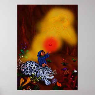 Poster Pintura Ilustração Princesa Fantasia Luz Deus