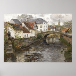 Poster Pintura Inglesa No Interior, Paisagem Vintage