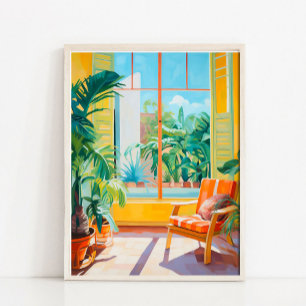 Poster Pintura Interior Moderna, Pintura Interior Abstrat