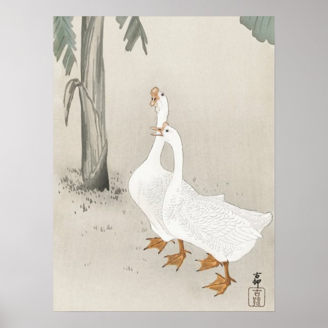 Poster Pintura japonesa por koson ohara, 小 原 古 邨 の 日 本 (Frente)