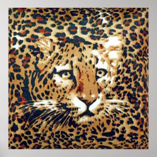Póster Pintura-leopardo