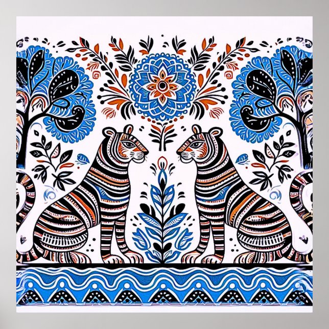 Poster pintura madhubani (Frente)