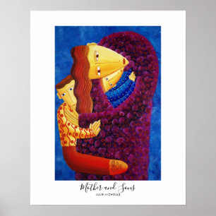 Poster Pintura Mãe e Filhos