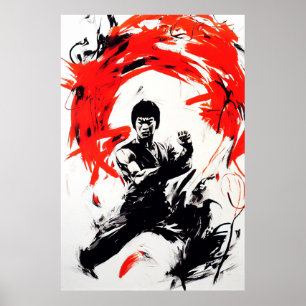 Poster Pintura Marcial Kung Fu Wild Free Spirit