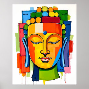 Poster Pintura Múltipla por abstrato de Arte Moderna Buda
