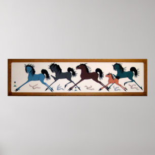 Póster Pintura mural do cavalo de Chalee do pop