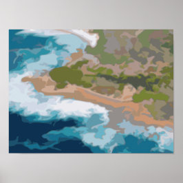 Poster Pintura na Costa da Califórnia