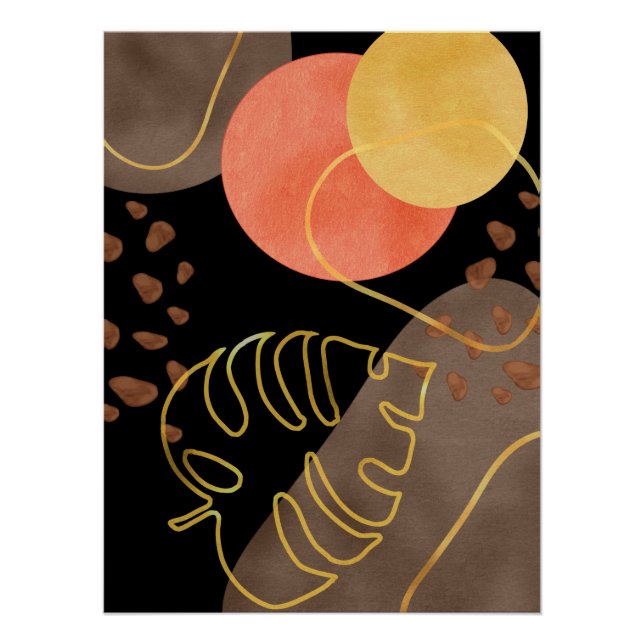 Póster Pintura Orgânica Cores quentes  (Frente)