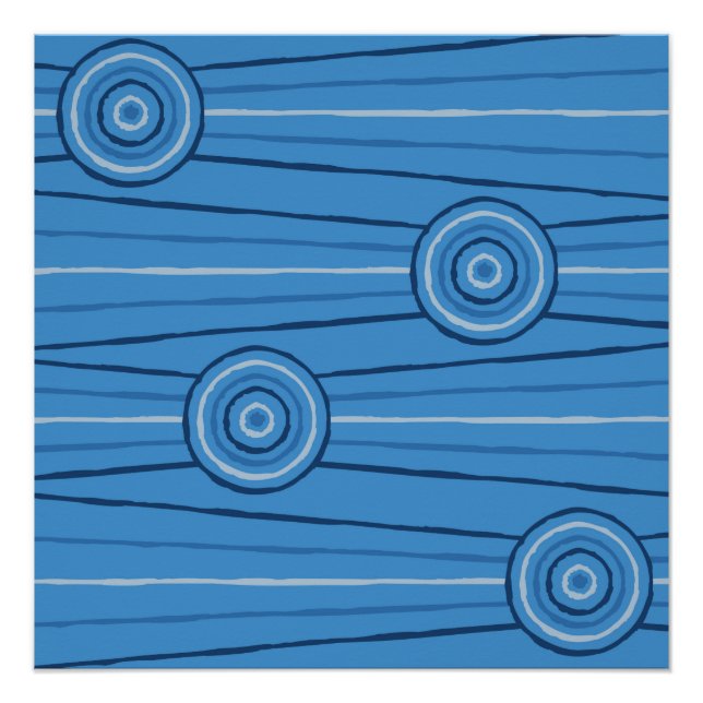 Póster Pintura original em linha e círculo (Frente)
