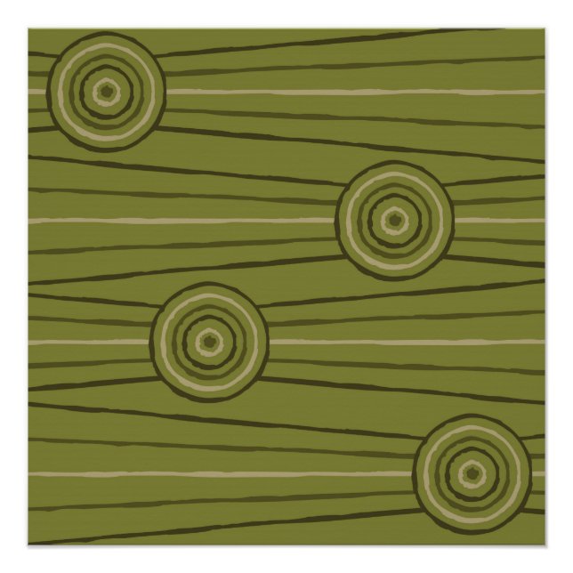 Póster Pintura original em linha e círculo (Frente)