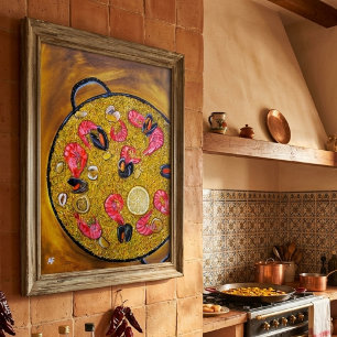 Poster Pintura Paella De Marisco por Alfred Fox