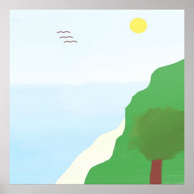 Poster pintura paisagística (Frente)