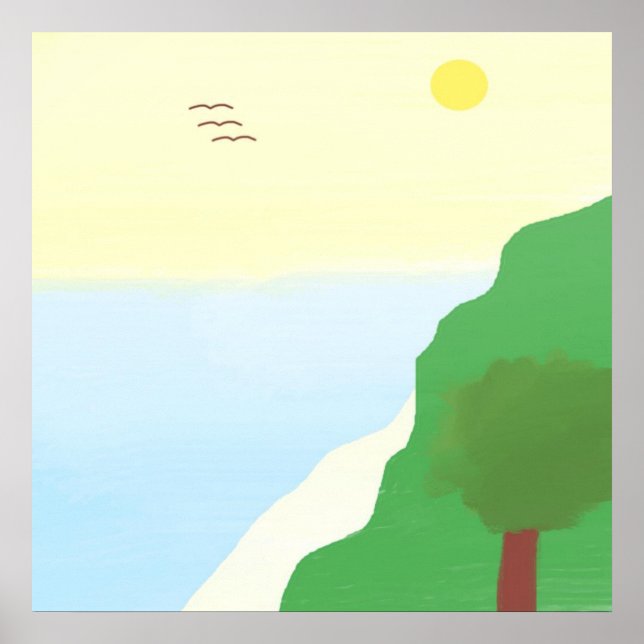 Poster pintura paisagística (Frente)