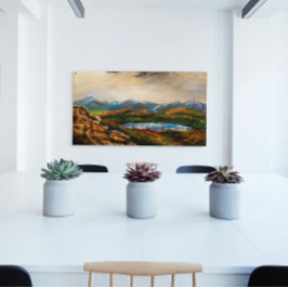 Póster Pintura paisagística "Rocky Heights"