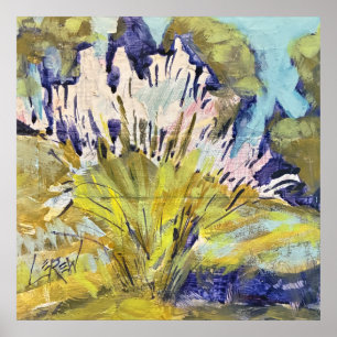 Poster Pintura Plumas de Grama Selvagem / Artista Larry L