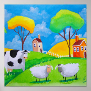 PÓSTER PINTURA POPULAR DA VACA DOS CARNEIROS