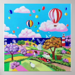 Poster Pintura popular - feliz litoral