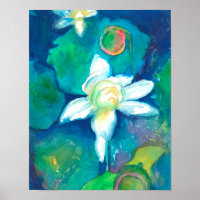 Pintura por Aquarela das Flores de Lotus