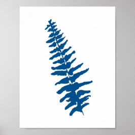 Poster Pintura por Aquarela de Fábrica Azul Botânica