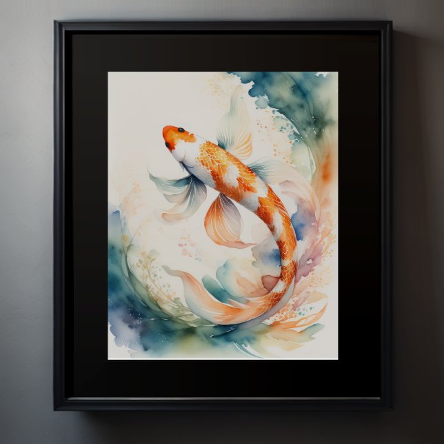 Poster Pintura por Aquarela de Peixe Koi (Criador carregado)