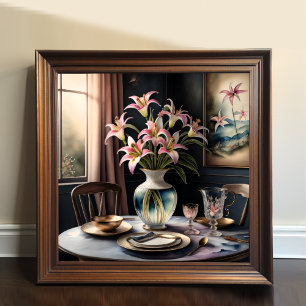 Poster Pintura por Aquarela de Tablescape Formais