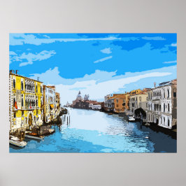 Poster Pintura por Aquarela de Veneza, Itália