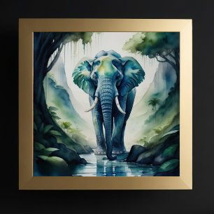 Poster Pintura por Aquarela do Elefante 1:1