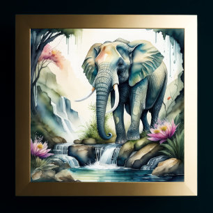 Poster Pintura por Aquarela do Elefante 1:1