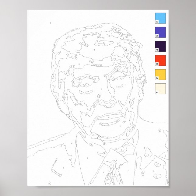 Poster Pintura por Números: Donald Trump 2 (Frente)