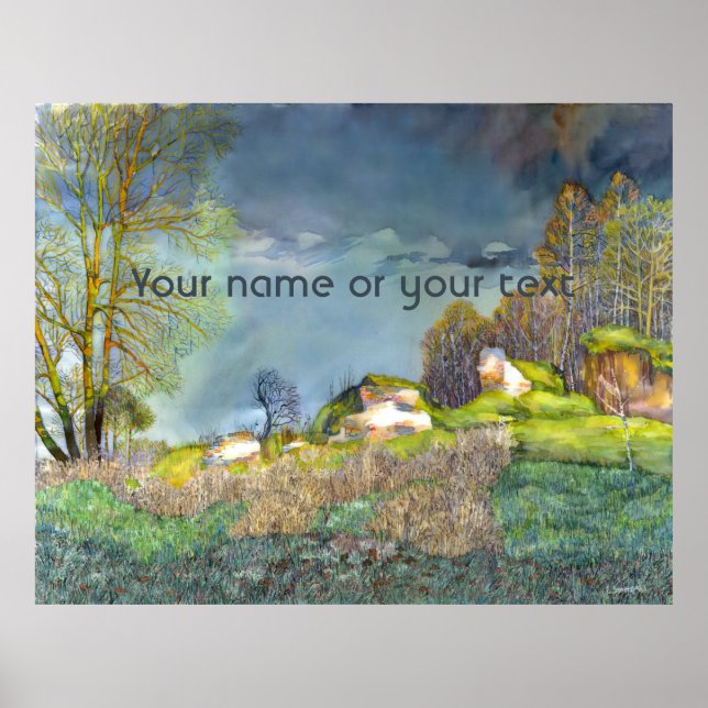 Poster pintura por tempestade de primavera (Frente)