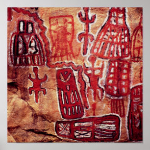 Póster Pintura pré-histórica da rocha