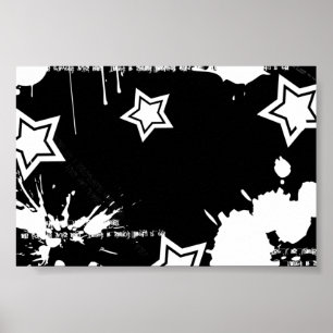 Póster Pintura preto e branco