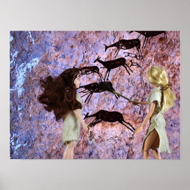 Poster Pintura Rupestre.  cartaz (Frente)