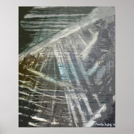 Poster Pintura Textural Subterrânea abstrato