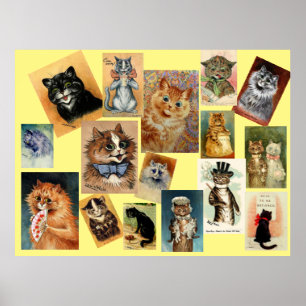 Poster Pinturas de Cat Louis Wain