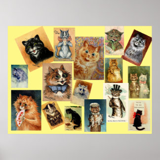 Poster Pinturas de Cat Louis Wain