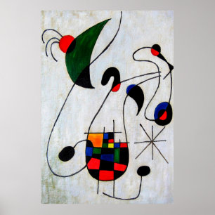 Poster pinturas de joan miro, abstrato art