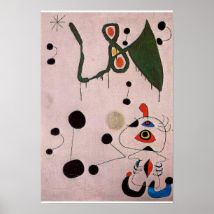 Poster pinturas de joan miro, abstrato art