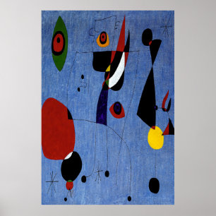 Poster pinturas de joan miro, abstrato art