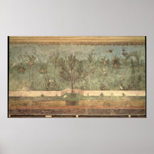 Póster Pinturas do jardim 'da casa de campo de Livia
