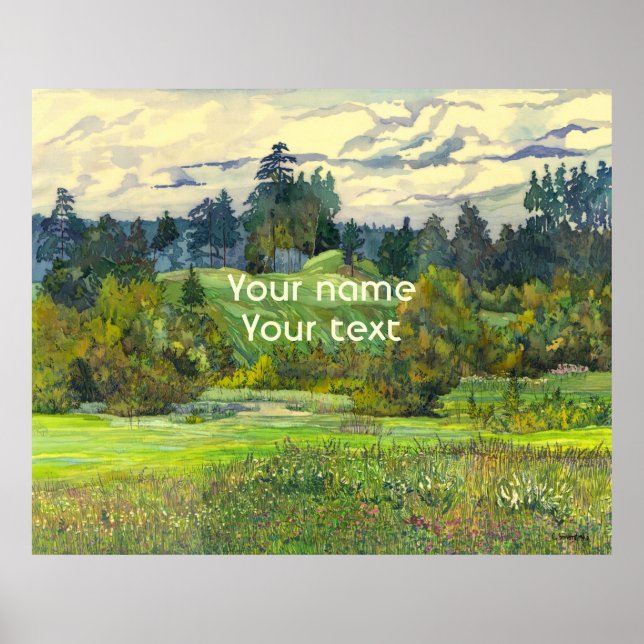 Poster Pinturas que pintam aquarela na seda (Frente)